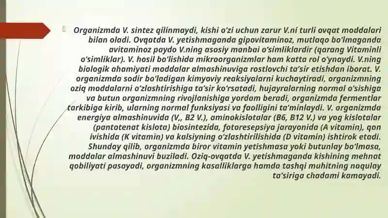 Vitaminsimon moddalar. Antivetaminlar 4