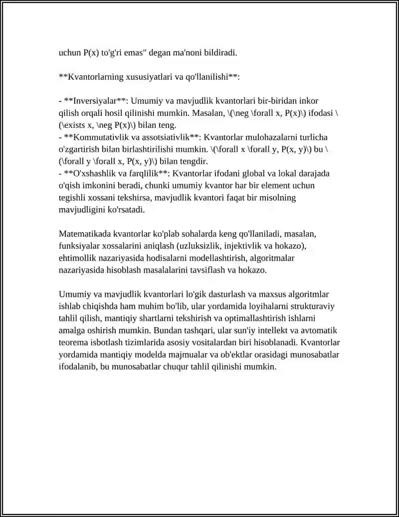 KVANTORLARNI QOʻLLASH 4