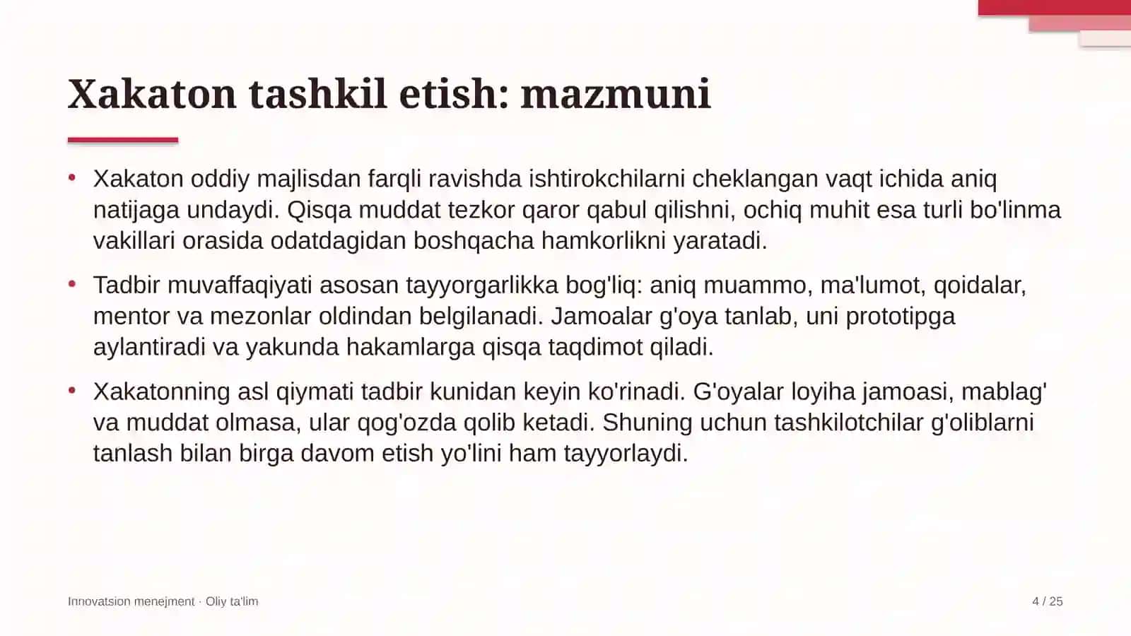 Xakaton tashkil etish: mohiyati 4