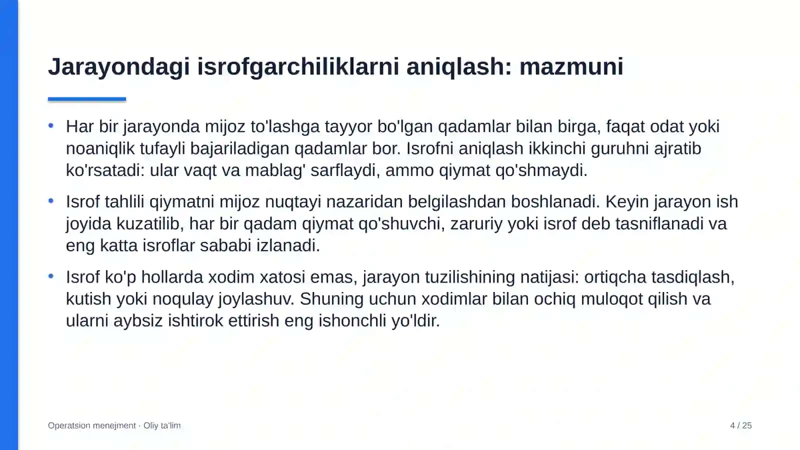 Elchixonalarda jarayondagi isrofgarchiliklarni aniqlash 4
