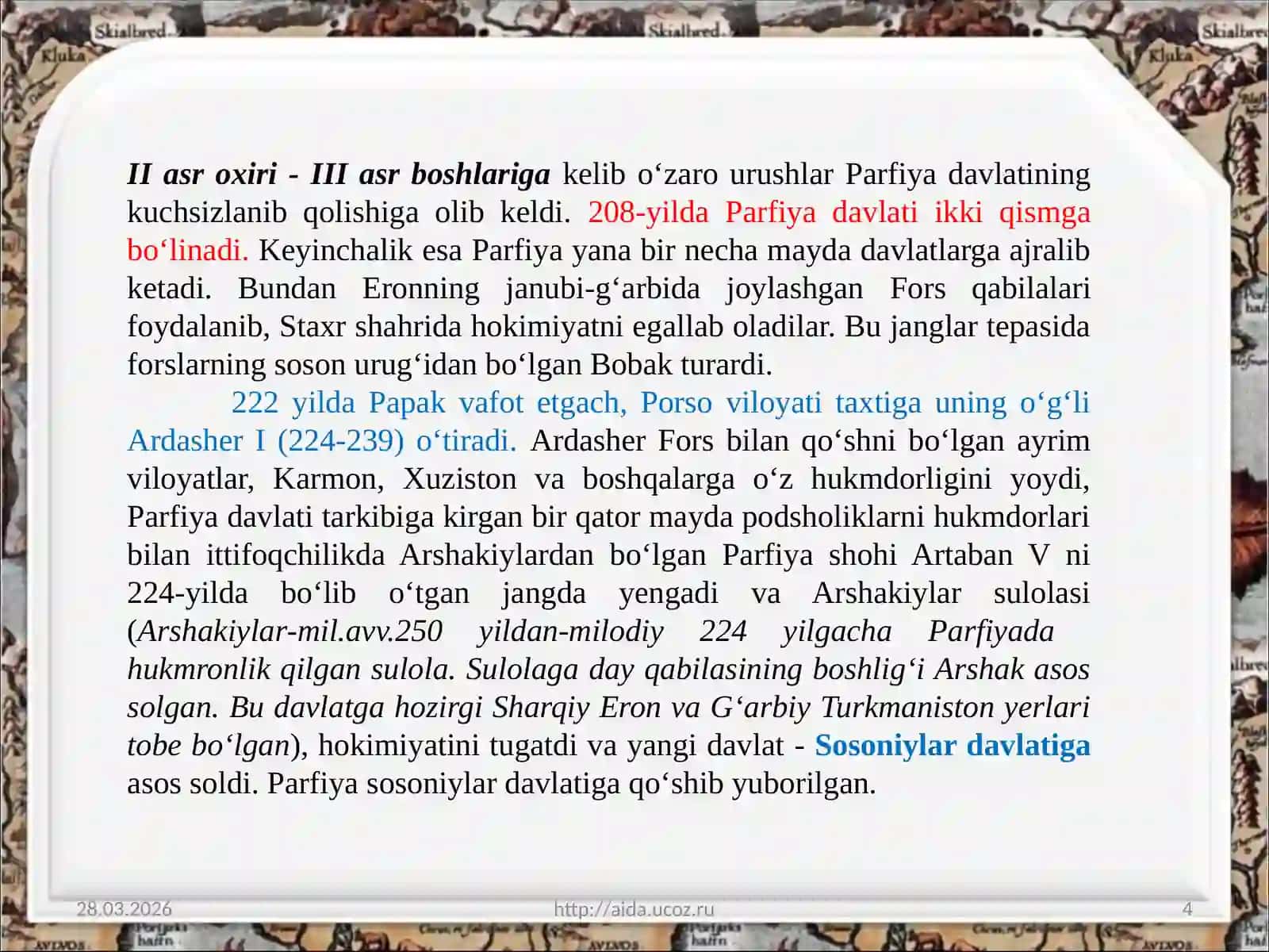 Sosoniylar Davlati va Eron 4