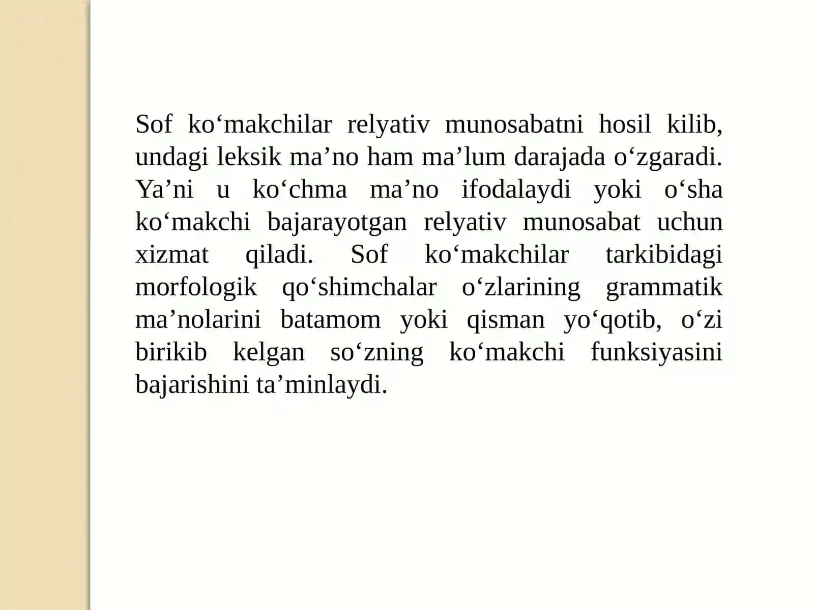Eski o‘zbek tilida ko‘makchi bog‘lovchi va uning turlari 4