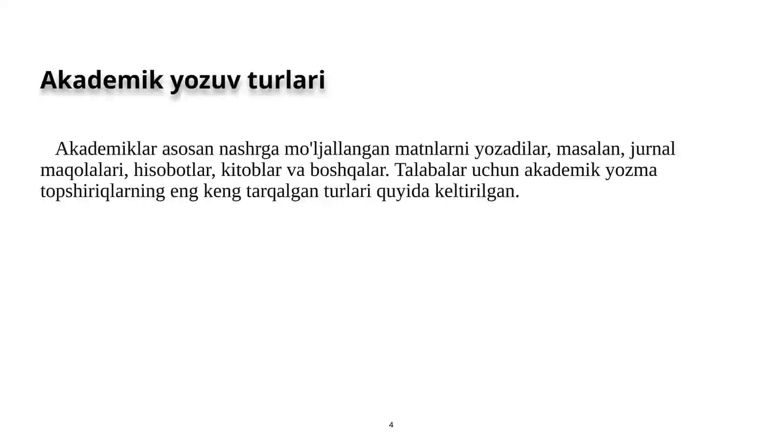 AKADEMIK YOZISH 4