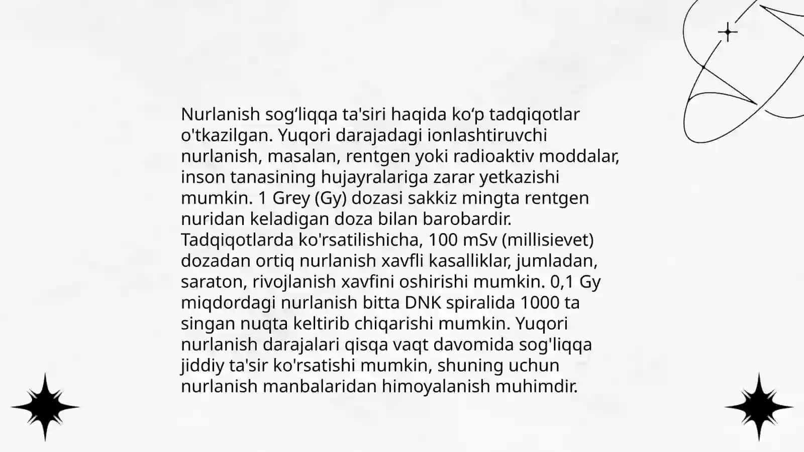 Professional kasbga bogʻliq nurlanish 4