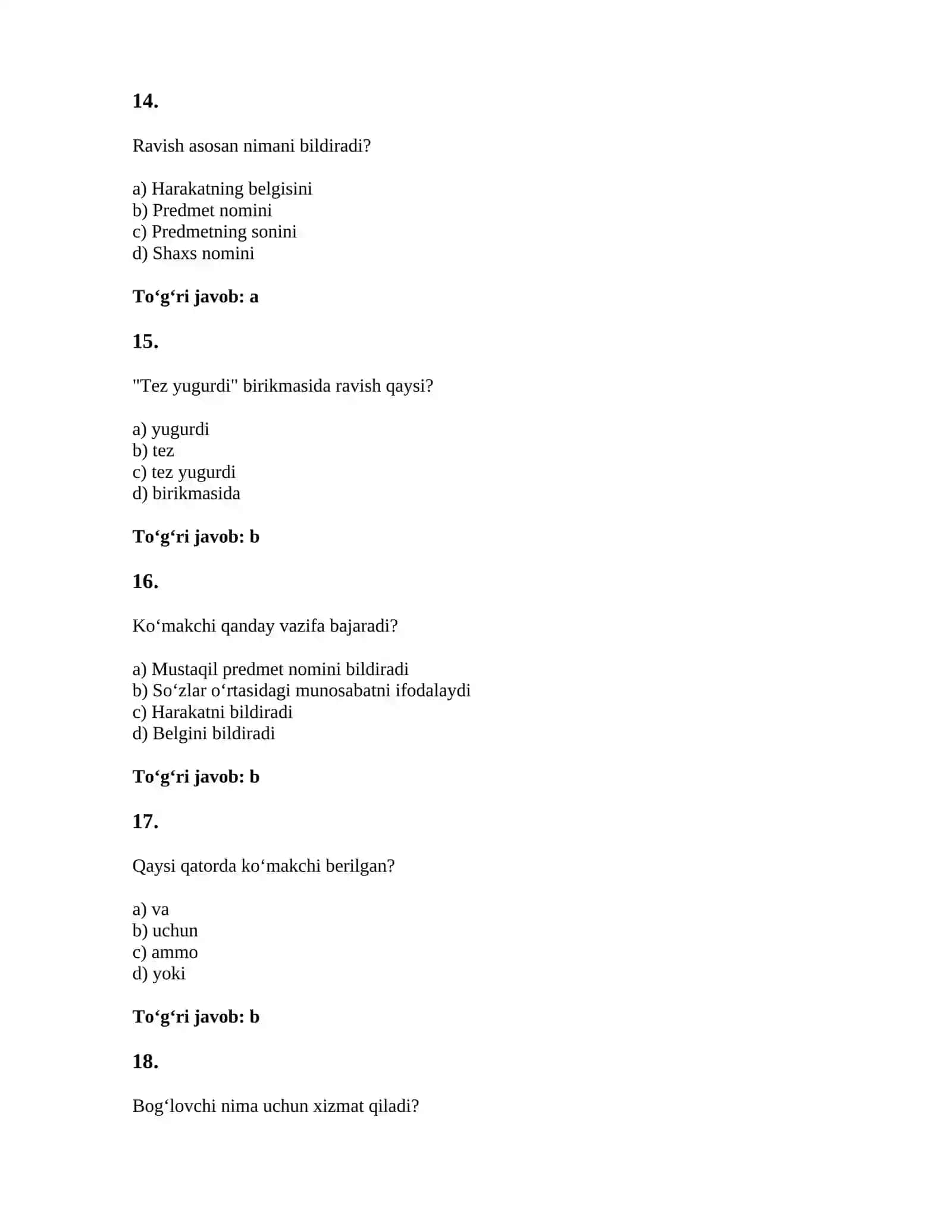 7-SINF ONA TILI FANIDAN 100 TA TEST 4