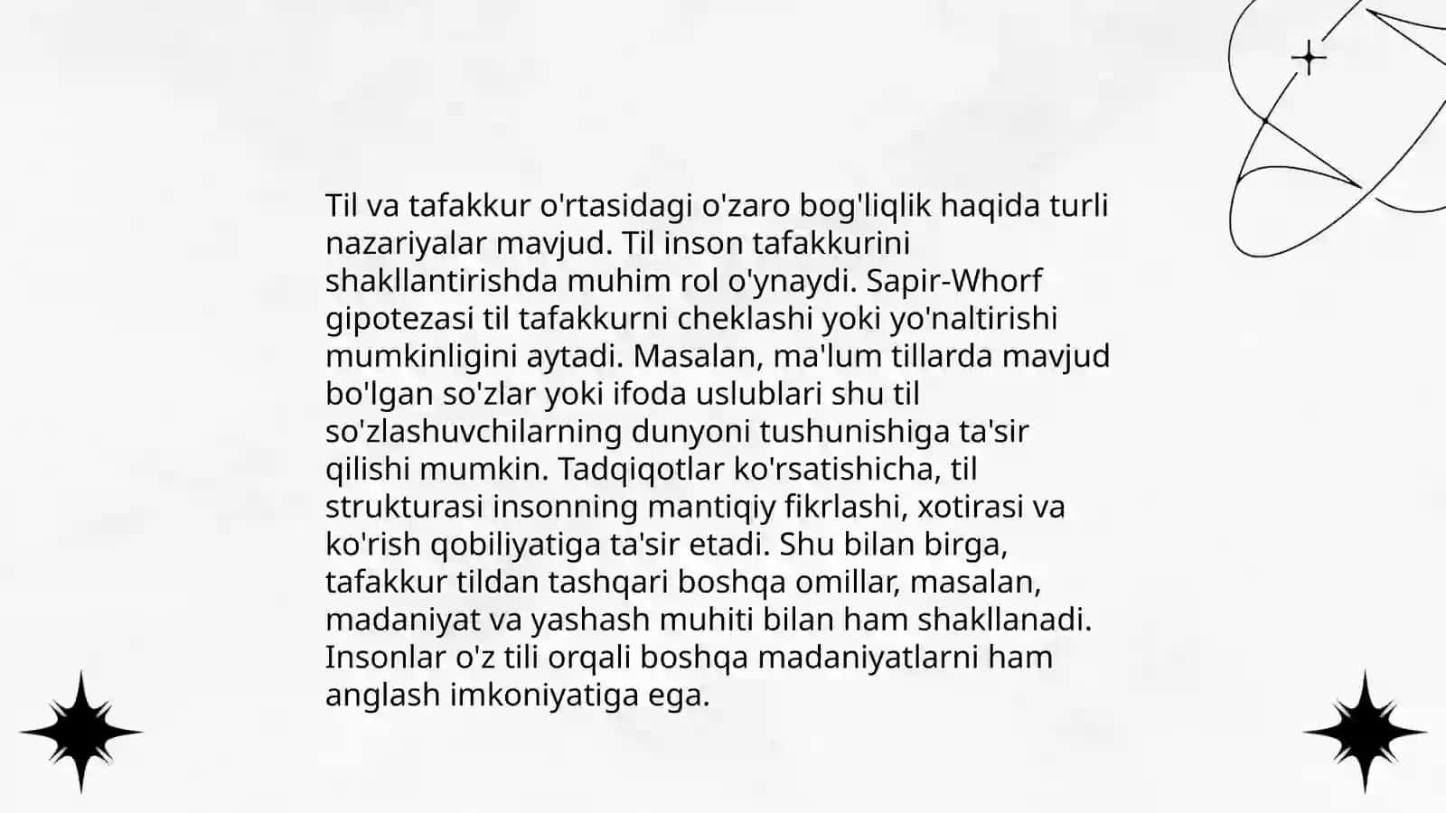 Til va nutq. Til va tafakkur 4