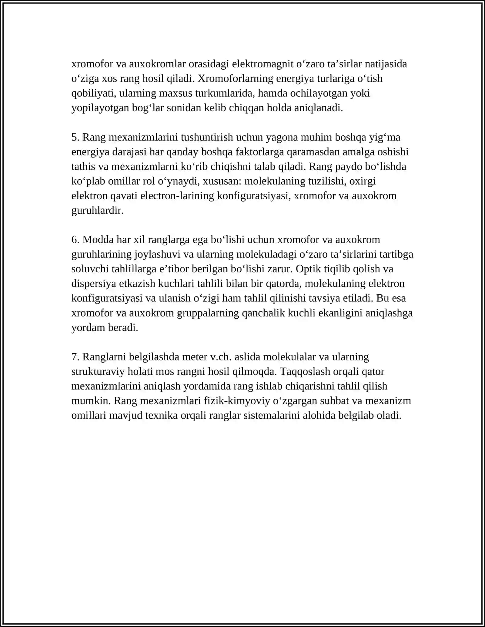 RANGLAR TILIDA KIMYO 4