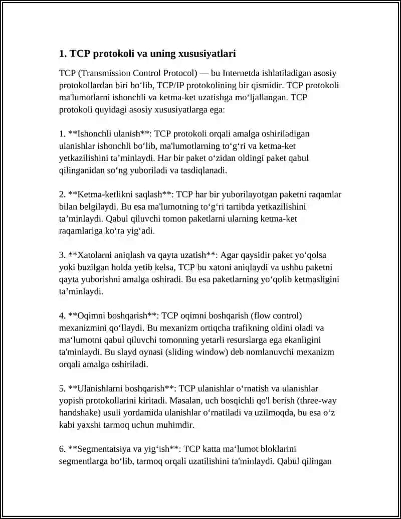 TCP/IP PROTOKOLI 4