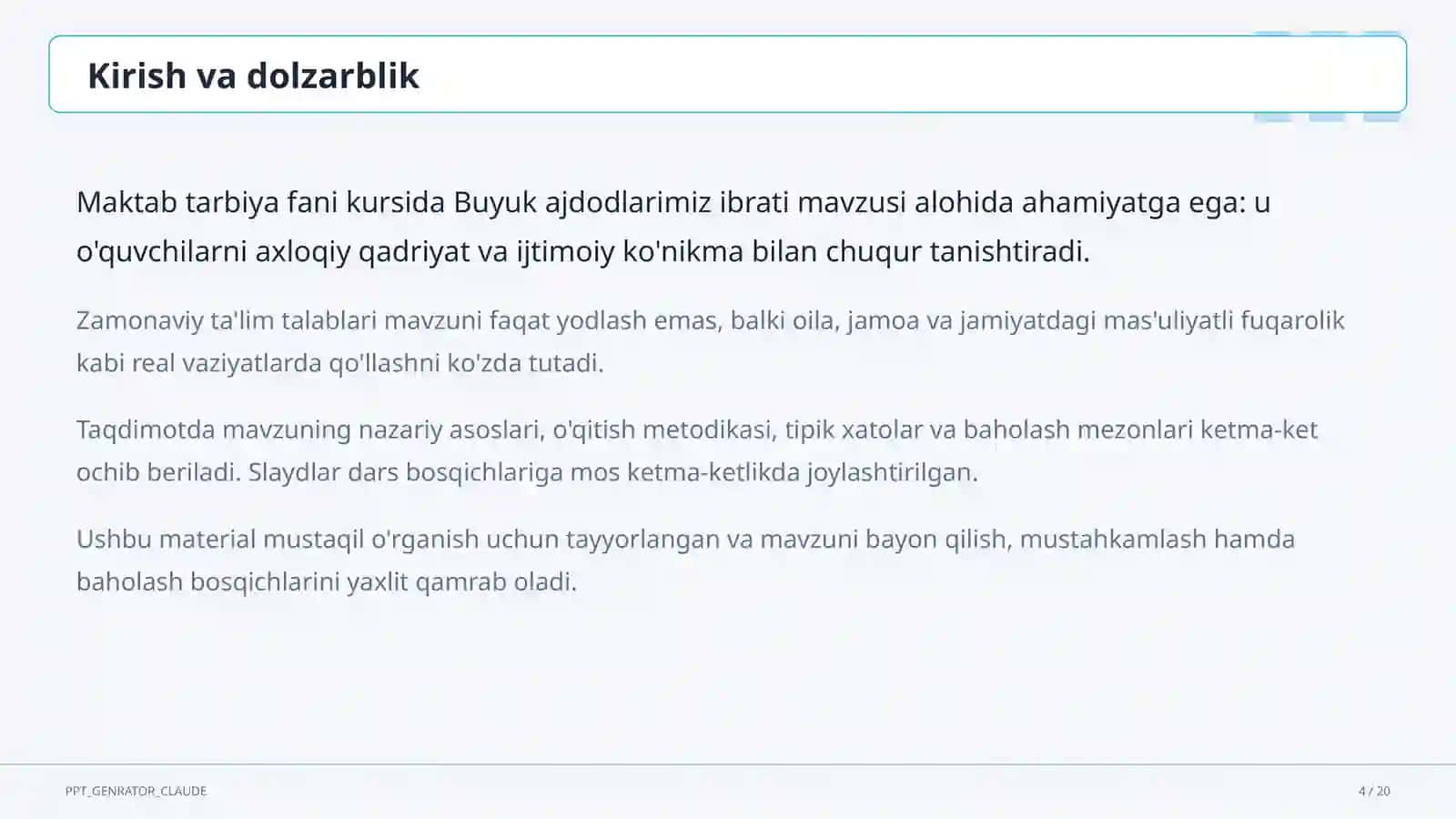 Buyuk ajdodlarimiz ibrati (6-sinf) 4
