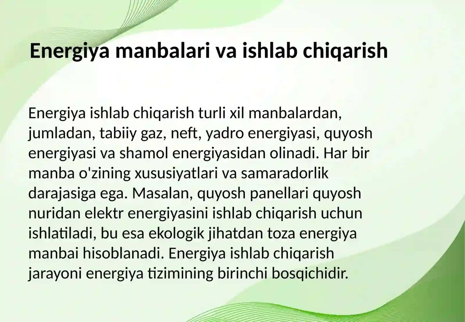 Energiya ishlab chiqarish tizimlari 4