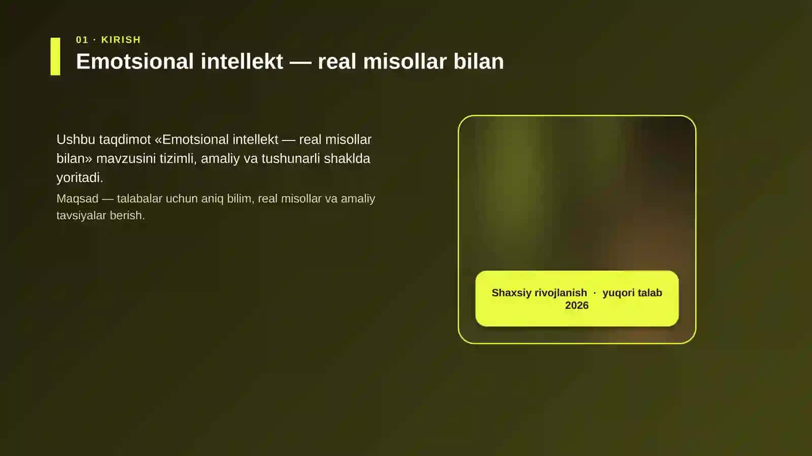 Emotsional intellekt — real misollar bilan 4