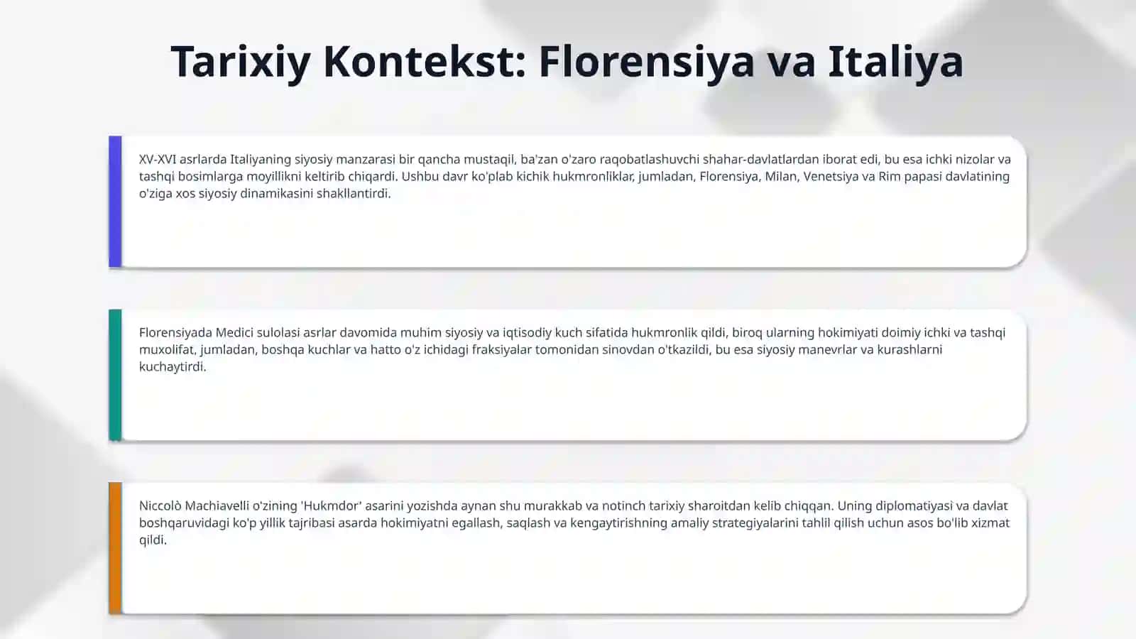 Makiavellining "Xukmdor" asari 4