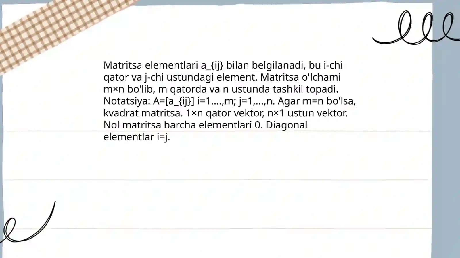 Matritsa haqida tushuncha 4
