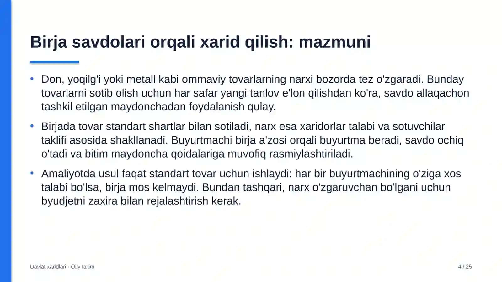 Gastronomik turizmda birja savdolari orqali xarid qilish 4
