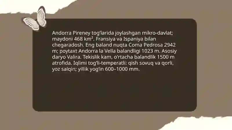 Andorra davlati haqida 4