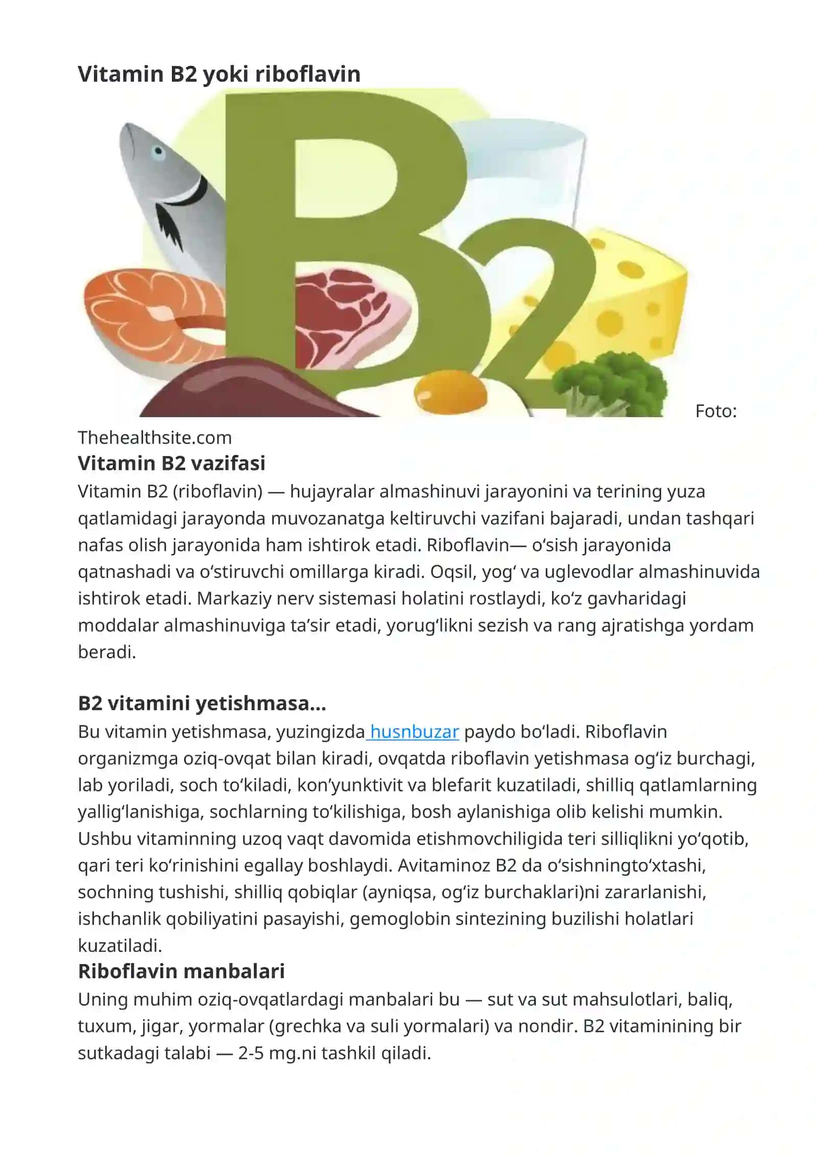Vitaminlar haqida batafsil ma’lumot 4