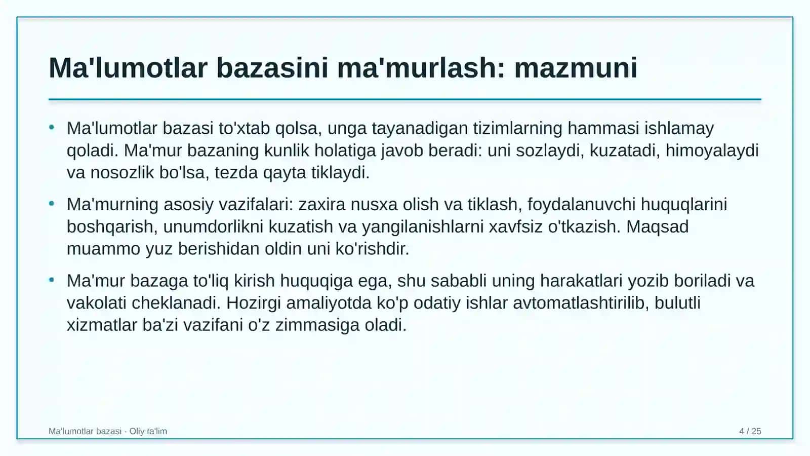 Apellyatsiya sudlarida ma'lumotlar bazasini ma'murlash 4