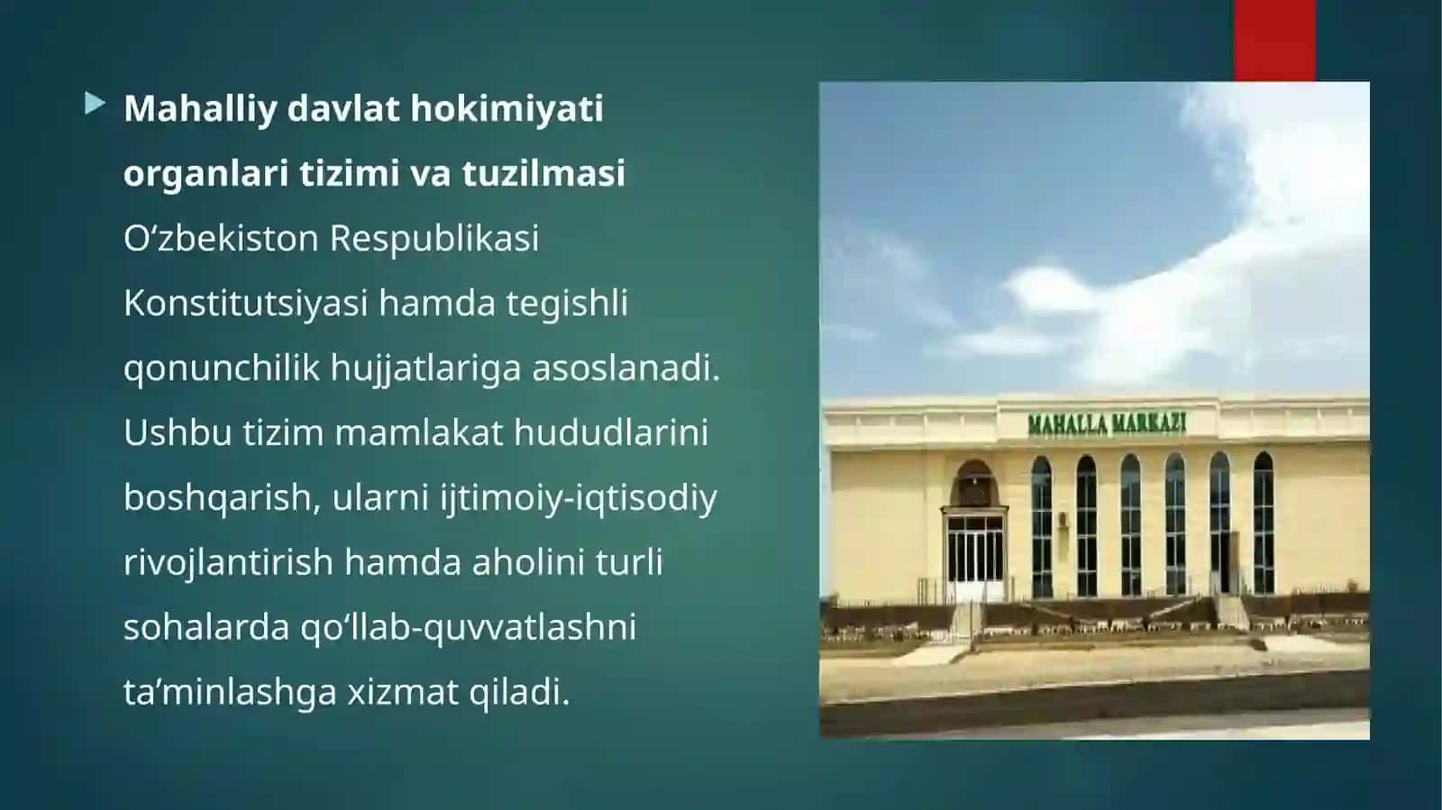 Mahalliy davlat hokimiyati organlari tizimi va vazifasi 4