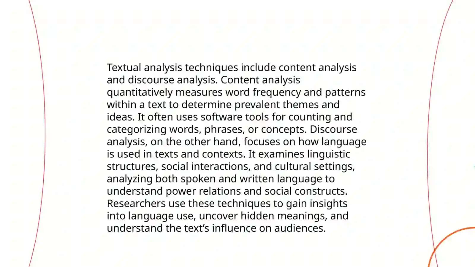 The establishment of textual analysis 4