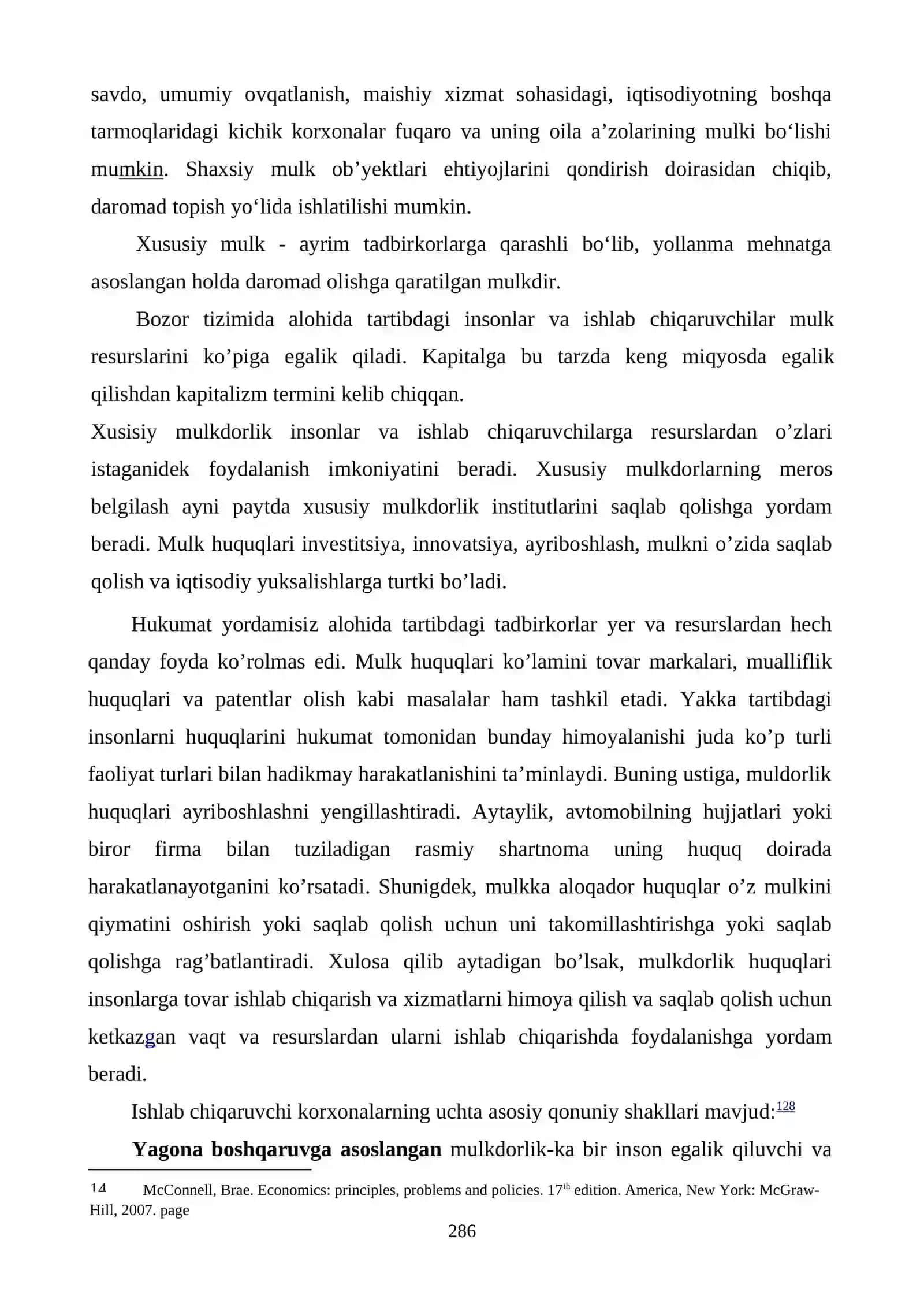 Mulkchilik shakllari va mulkchilik munosabatlari 4