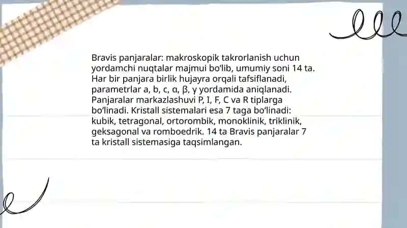 Moddalarning kristall tuzilishi 4