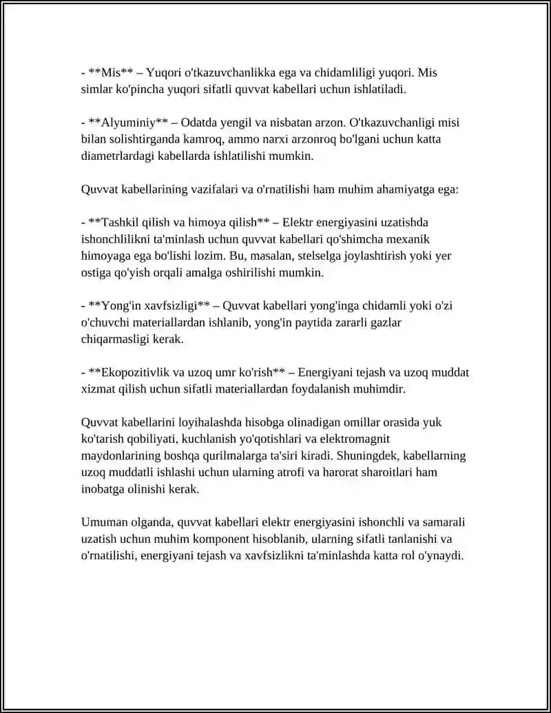 KABELNING TURLARI 4
