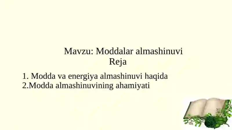 Moddalar almashinuvi 4