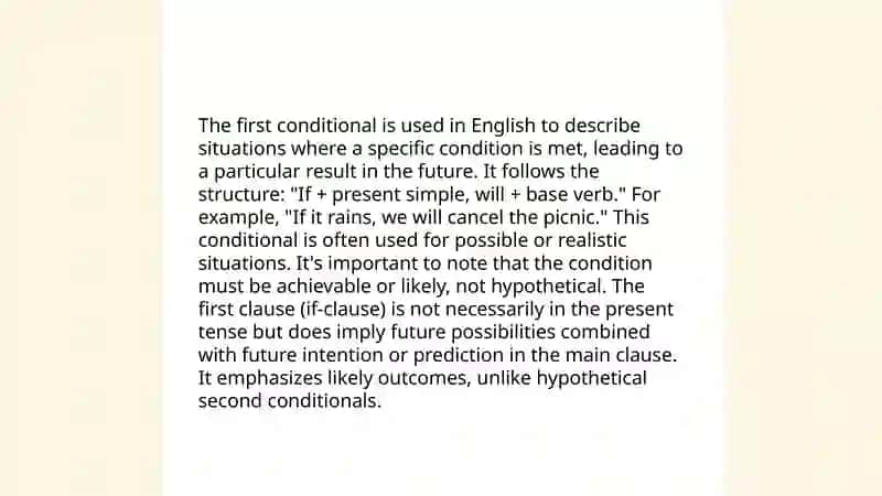 Conditional with if 4