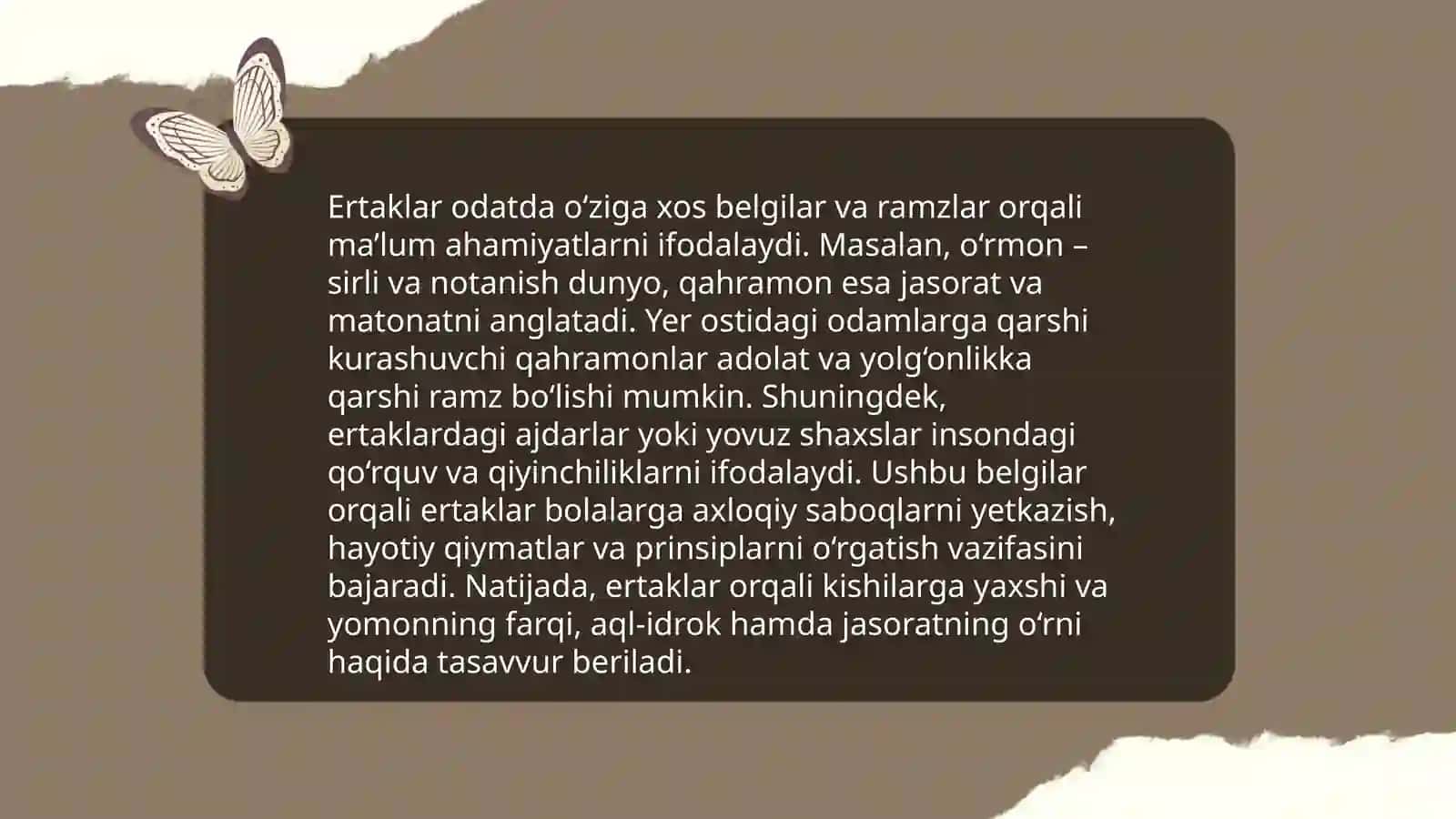 Ertak janriga xos matnlar ustida ishlash 4