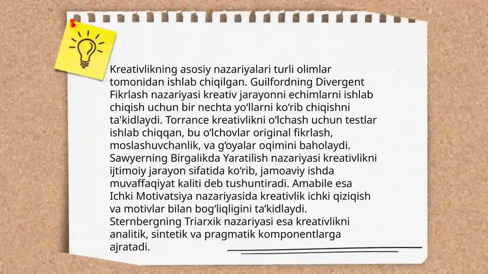 Intelekt va kreativlik nazaryalari 4