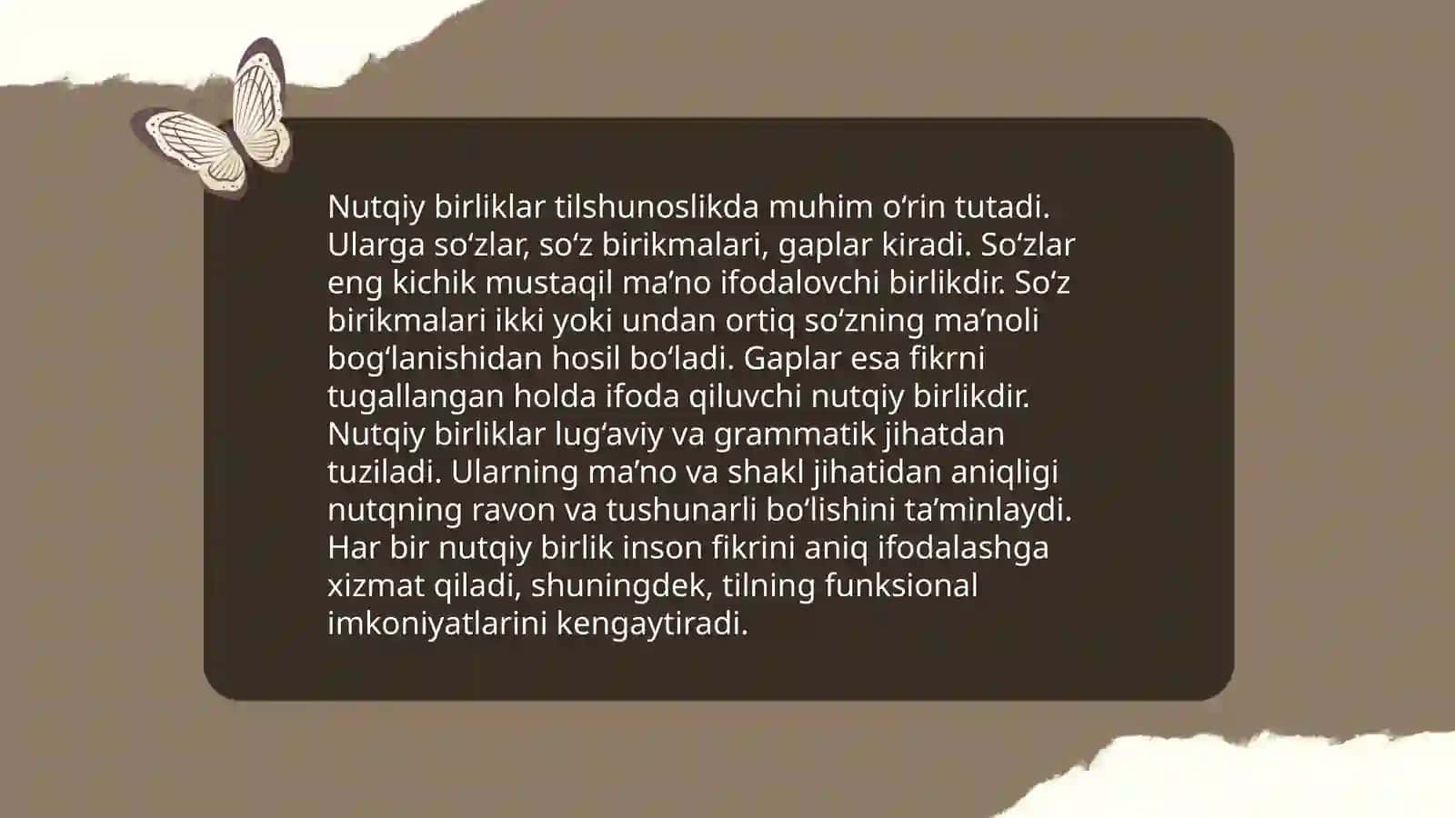 O'zbek adabiy tilida lison, nutq,ye'yor munosabati 4