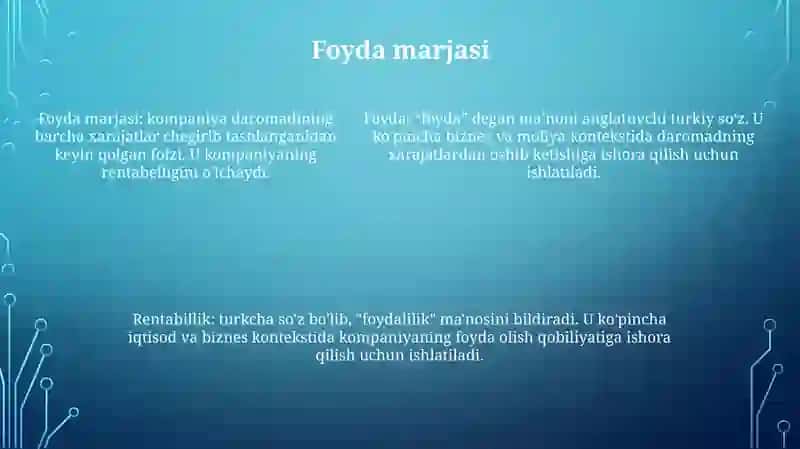 Foyda Va Rentabillik 4