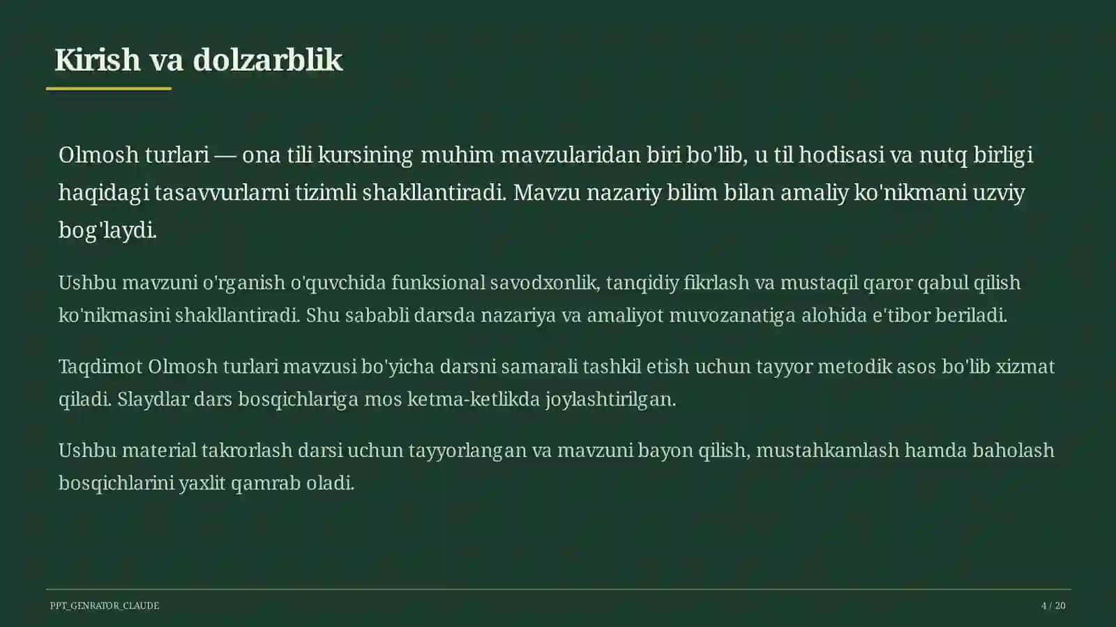 Olmosh turlari (6-sinf) 4