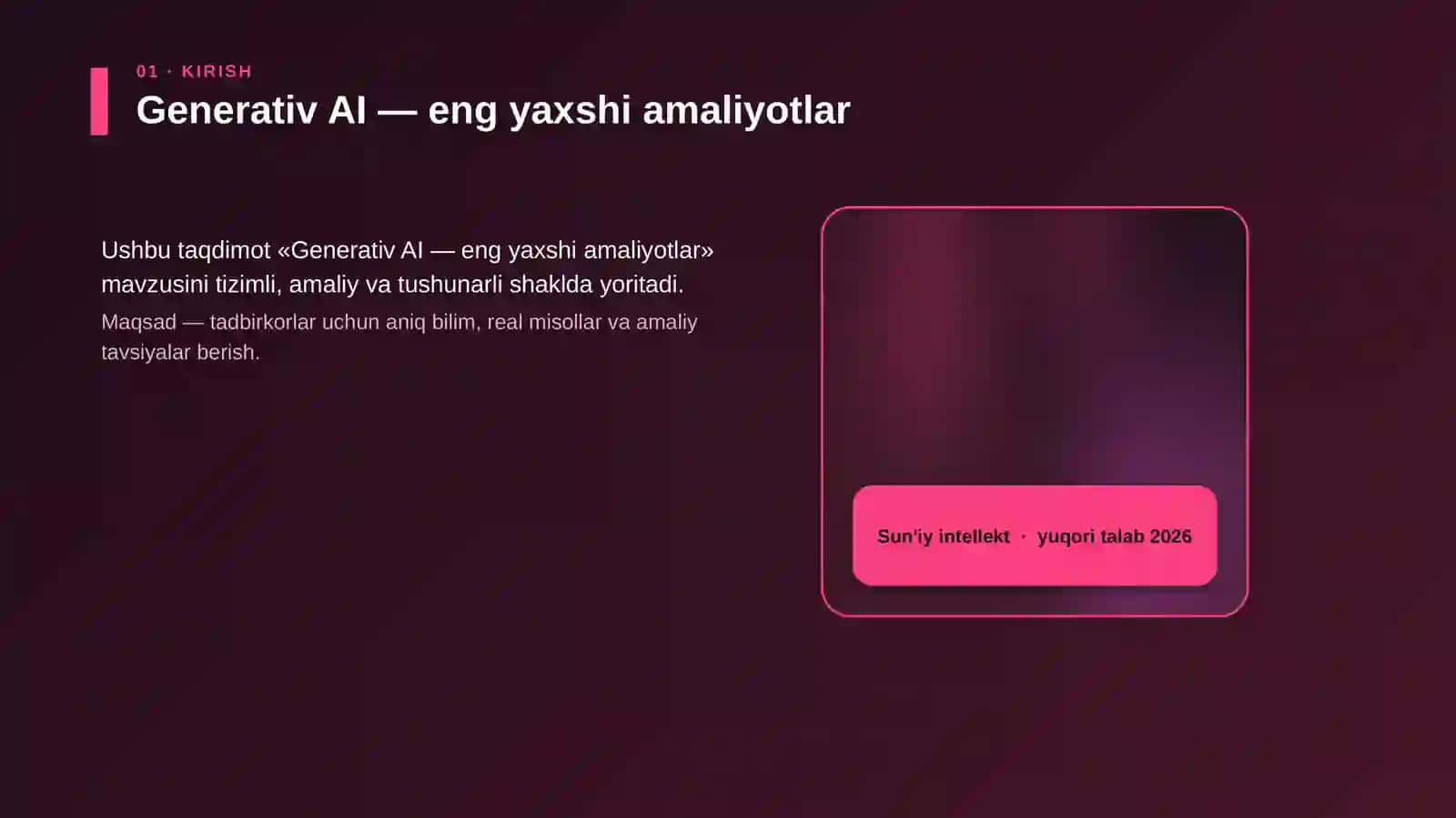 Generativ AI — eng yaxshi amaliyotlar 4