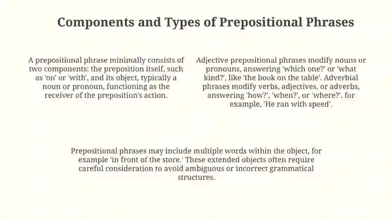 Prepositional Phrases: Definition and Components 4