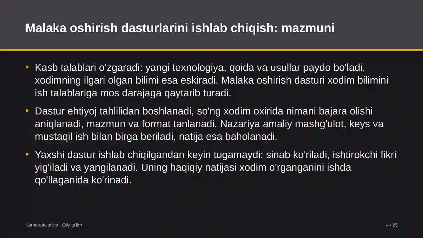Polizchilikda kasbiy malaka oshirish dasturlarini ishlab chiqish 4