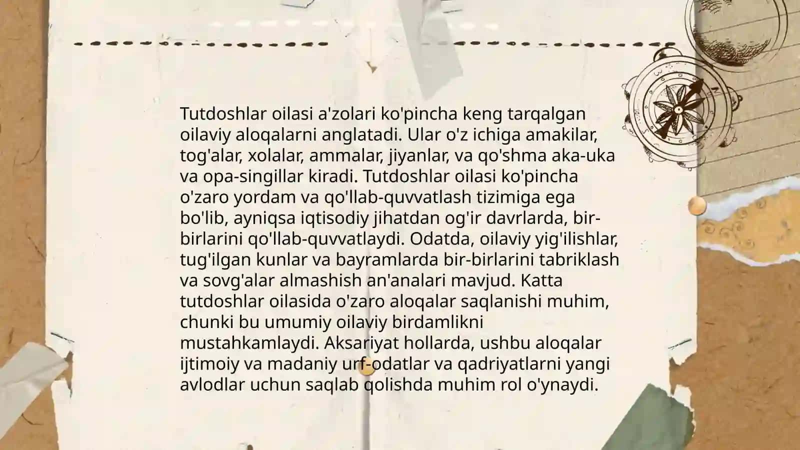 Tutdoshlar oilasi 4