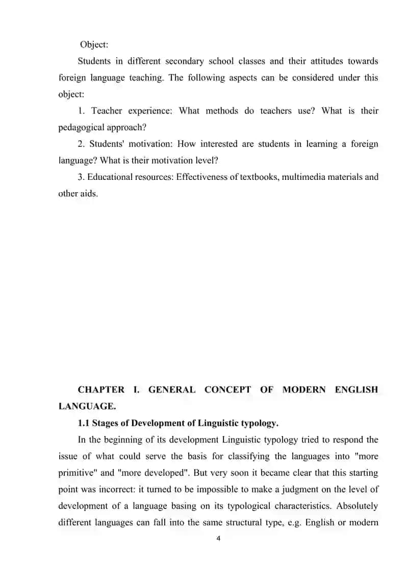 GENERAL CONCEPT OF MODERN ENGLISH LANGUAGE.. 4