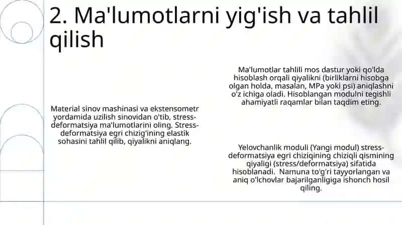 Materialni elastiklik modulini aniqlash 4