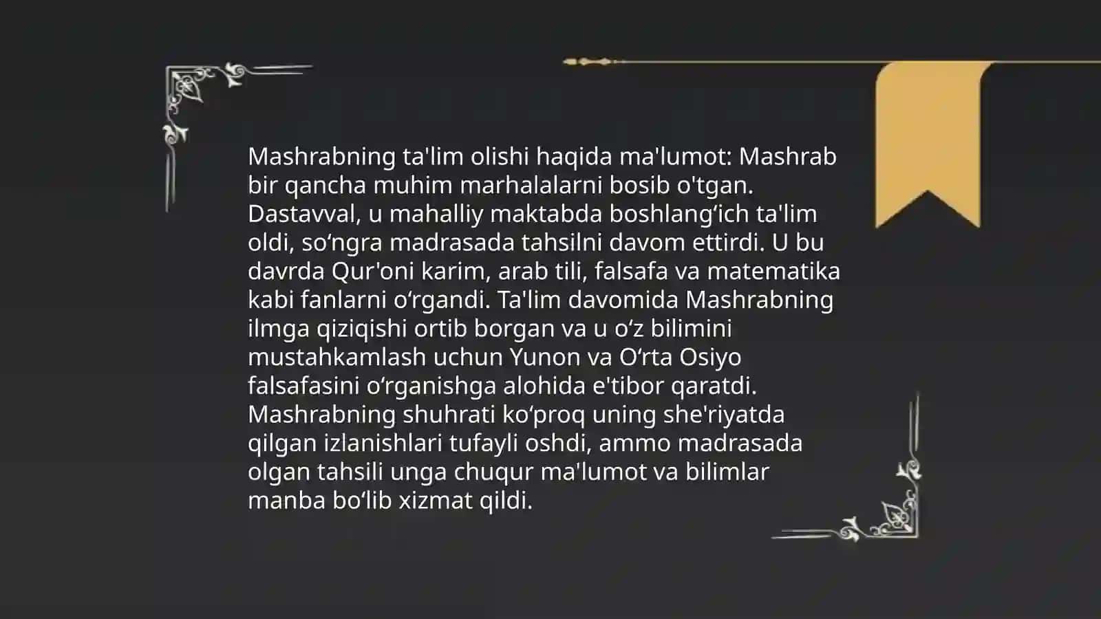 Boborahim Mashrab hayoti va ijodi 4