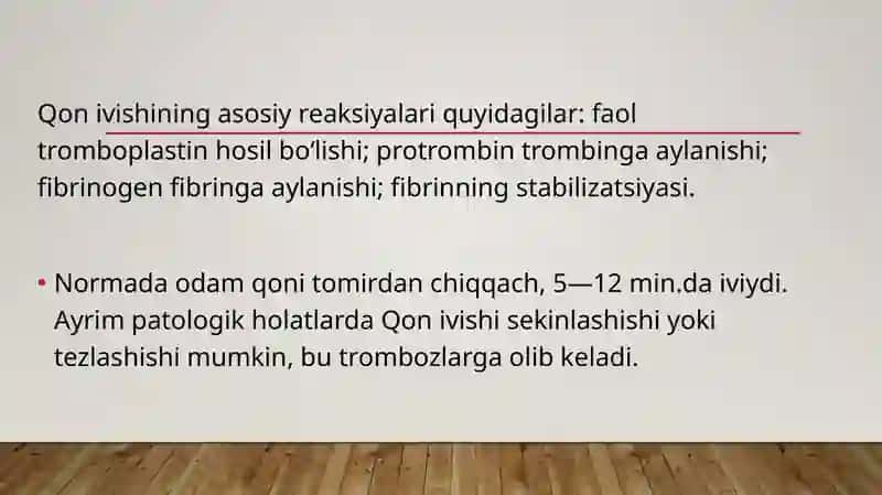 Qon ivishi 4