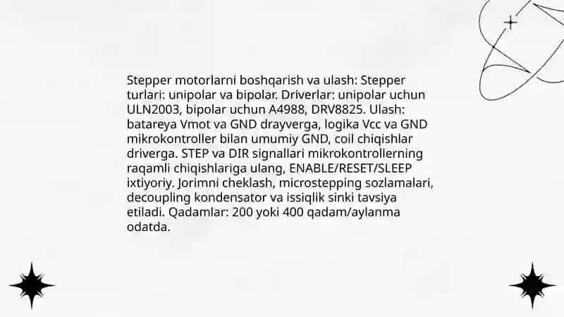 Motorlarni mikrokontrollerga ulash 4