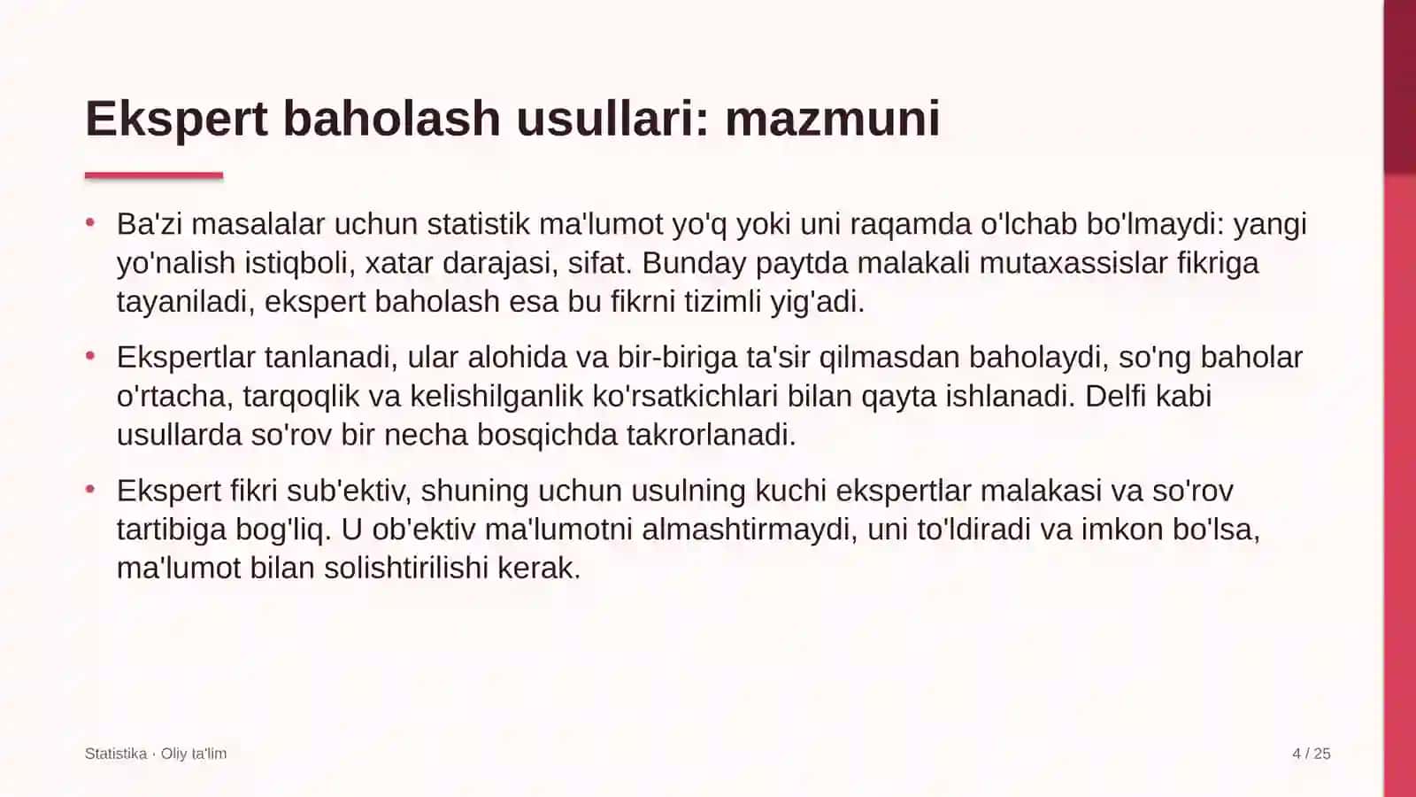 Avtomobil yuvish shoxobchalarida ekspert baholash usullari 4