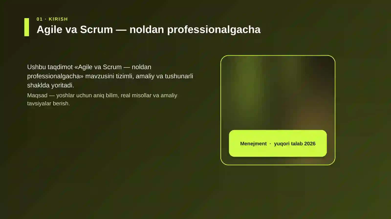 Agile va Scrum — noldan professionalgacha 4