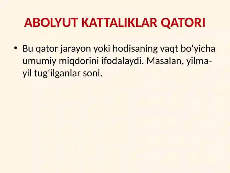 Dinamik qatorlar 4