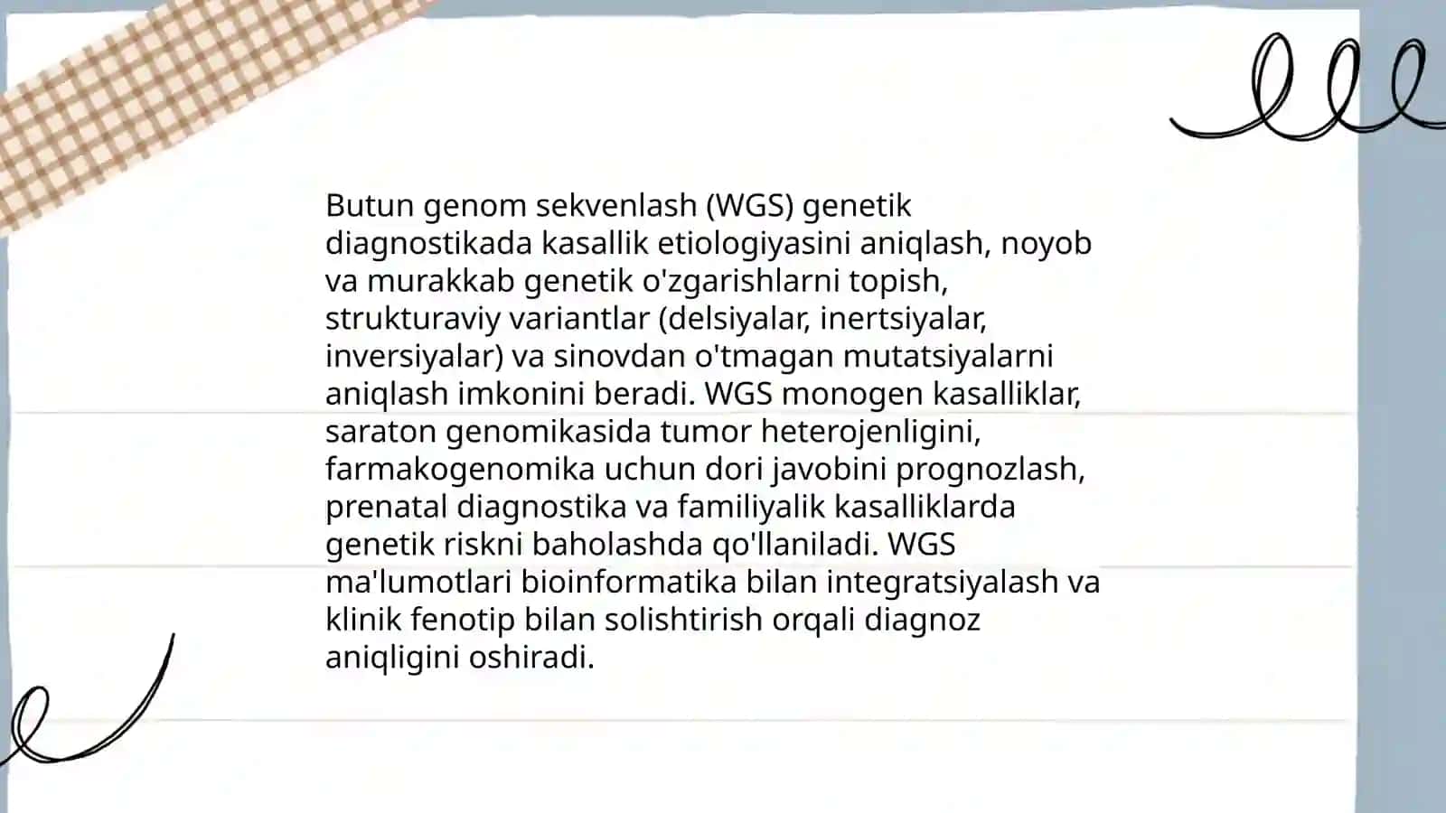 Tibbiy genetikada qóllaniladigan yangi zamanoviy tekshrish usullari 4