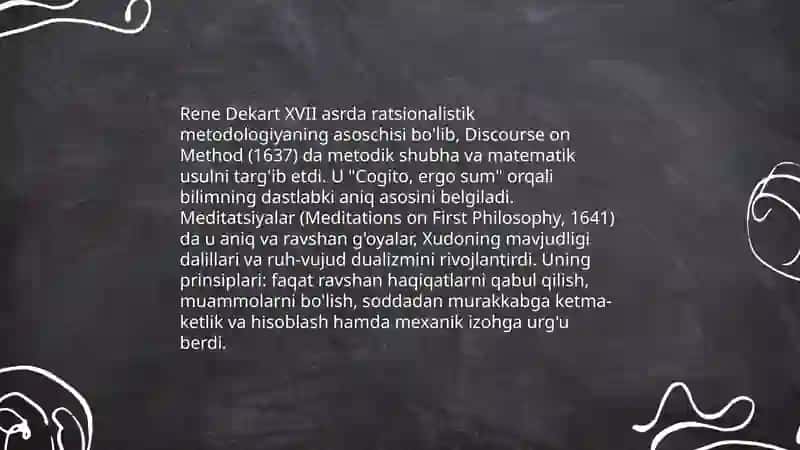XVII asrda Yevropada ratsionalizm 4