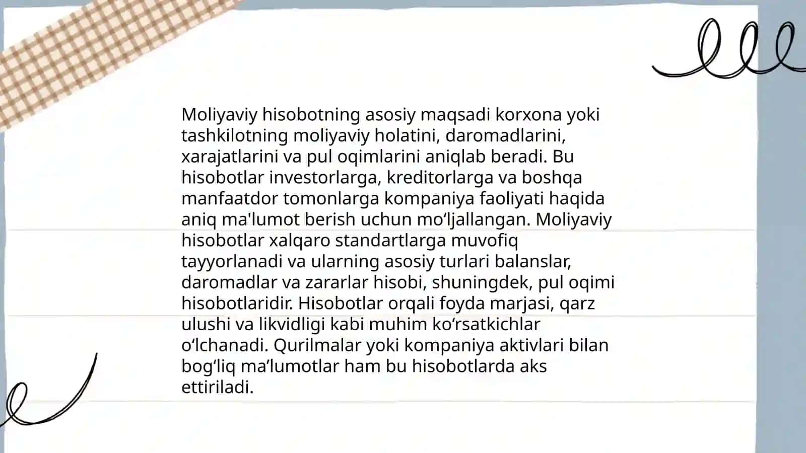 Moliyaviy hisobot:mazmuni,funksiyalari va turlari 4