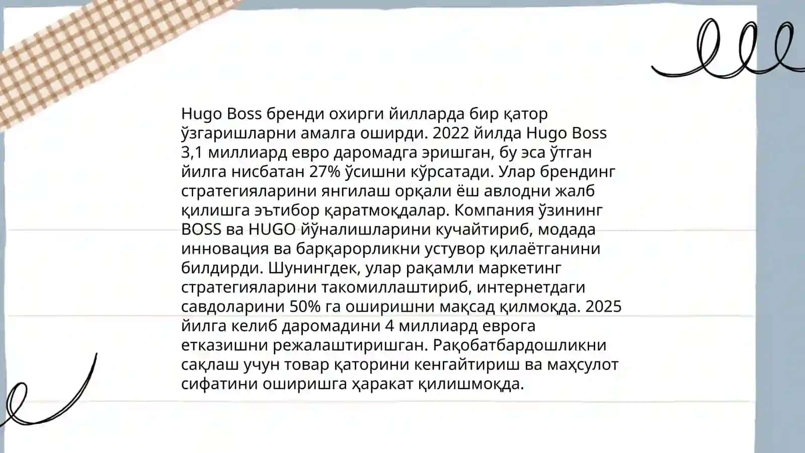 Boss бренди хақида тақдимот 4