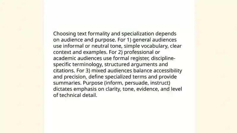 Formal, informal, and specialized texts 4
